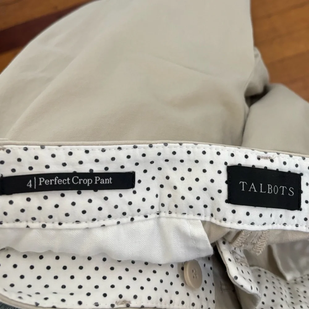 Talbots Beige Perfect Crop Pant